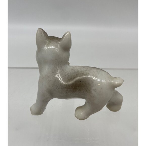 Vintage Porcelain Miniature French Bulldog Dog Figurine Set Of 3 Made In Japan - Picture 4 of 13